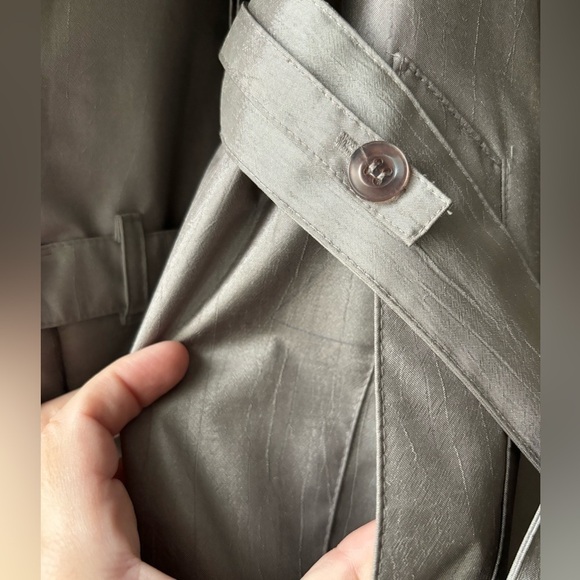 British Mist tan cream color long trench coat‎ size 12 - Picture 8 of 12